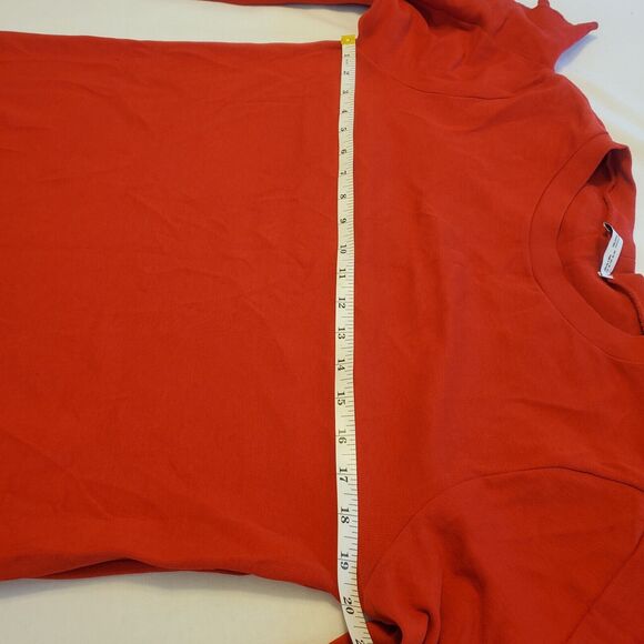 Zara Womens Red Open Sleeve Ruffled Mini Sweater Dress Sz Medium - Picture 8 of 9